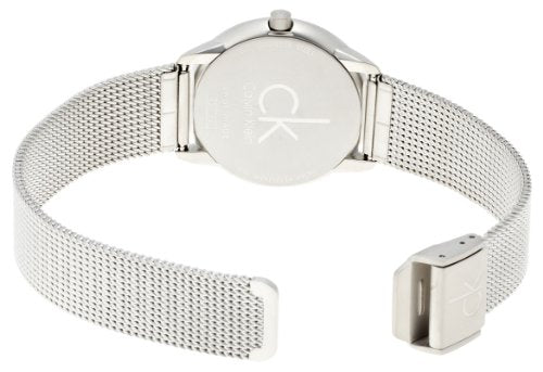  Shop Authentic Calvin Klein Minimal Grey Dial Silver Mesh Bracelet Watch for Men - K3M52154 - Luxxuri