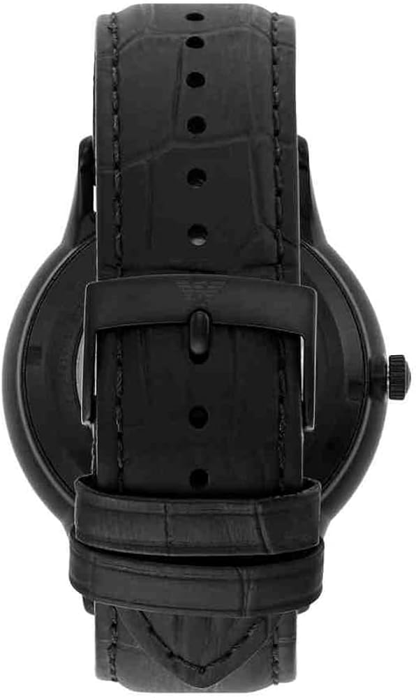  Shop Authentic Emporio Armani Meccanico Automatic Black Dial Black Leather Strap Watch For Men - AR60042 - Luxxuri