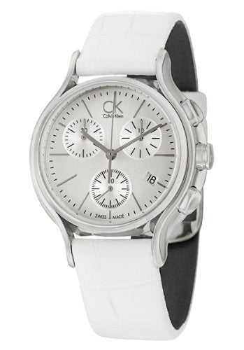  Shop Authentic Calvin Klein Skirt White Dial White Leather Strap Watch for Women - K2U291L6 - Luxxuri