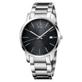  Shop Authentic Calvin Klein City Date Black Dial Silver Steel Strap Watch for Men - K2G2G143 - Luxxuri
