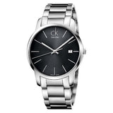  Shop Authentic Calvin Klein City Date Black Dial Silver Steel Strap Watch for Men - K2G2G143 - Luxxuri