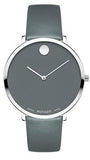  Shop Authentic Movado Museum 70th Anniversary Grey Dial Grey Leather Strap Watch For Women - 0607144 - Luxxuri
