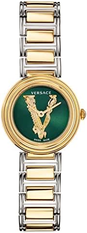  Shop Authentic Versace Virtus Quartz Green Dial Two Tone Steel Strap Watch For Women - VET300821 - Luxxuri