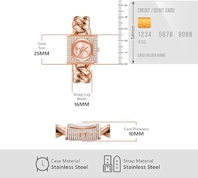  Shop Authentic Michael Kors Chain Lock Three-Hand Rose Gold Dial Rose Gold Steel Strap Watch for Women - MK4827 - Luxxuri