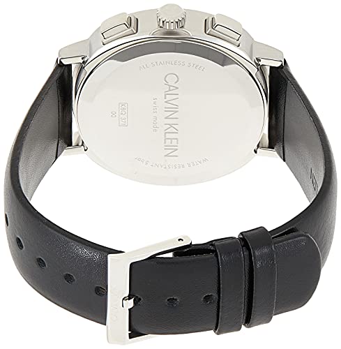  Shop Authentic Calvin Klein Posh Black Dial Black Leather Strap Watch for Men - K8Q371C1 - Luxxuri