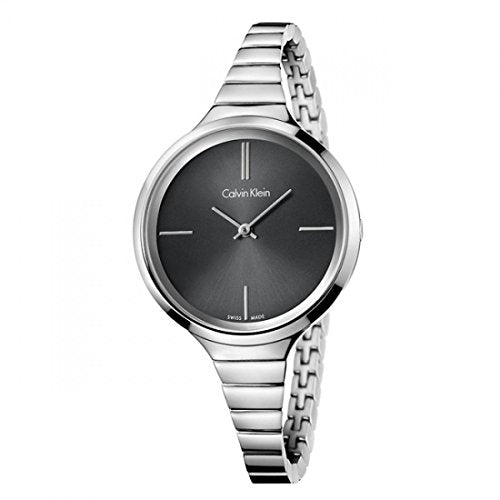  Shop Authentic Calvin Klein Lively Black Dial Silver Steel Strap Watch for Women - K4U23121 - Luxxuri