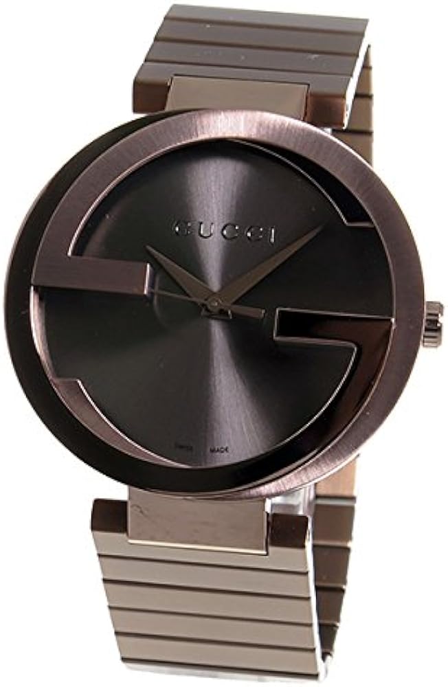 Shop Authentic Gucci Interlocking XL Brown Dial Brown Steel Strap Watch For Men - YA133211 - Luxxuri