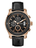 Shop Authentic Guess Pinnacle Chronograph Quartz Black Dial Black Leather Strap Watch For Men - W0673G5 - Luxxuri