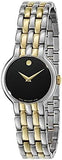  Shop Authentic Movado Veturi Quartz Black Dial Two Tone Steel Strap Watch for Women - 0606933 - Luxxuri