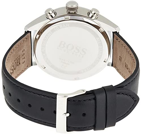  Shop Authentic Hugo Boss Champion Black Dial Black Leather Strap Watch for Men - 1513816 - Luxxuri