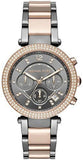  Shop Authentic Michael Kors Parker Chronograph Grey Dial Two Tone Steel Strap Watch For Women - MK6440 - Luxxuri