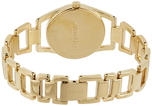  Shop Authentic Calvin Klein Dainty White Dial Gold Steel Strap Watch for Women - K7L23546 - Luxxuri