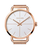  Shop Authentic Calvin Klein Even White Dial Rose Gold Mesh Bracelet Watch for Women - K7B21626 - Luxxuri