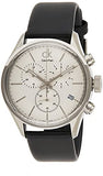  Shop Authentic Calvin Klein Masculine Chronograph White Dial Black Leather Strap Watch for Men - K2H27120 - Luxxuri