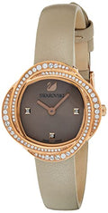  Shop Authentic Swarovski Crystal Flower Grey Dial Grey Leather Strap Watch for for Women - 5552424 - Luxxuri