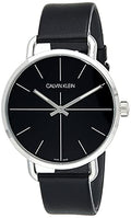  Shop Authentic Calvin Klein Evan Black Dial Black Leather Strap Watch for Men - K7B211CZ - Luxxuri