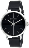  Shop Authentic Calvin Klein Evan Black Dial Black Leather Strap Watch for Men - K7B211CZ - Luxxuri