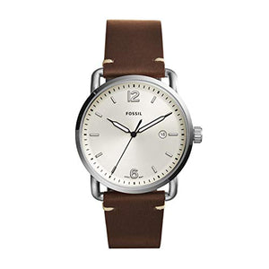  Shop Authentic Fossil The Commuter White Dial Brown Leather Strap Watch for Men - FS5275 - Luxxuri