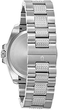  Shop Authentic Bulova Crystal Collection Chronograph Black Dial Two Tone Steel Strap Watch for Men - 96C126 - Luxxuri