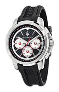  Shop Authentic Maserati SFIDA Chronograph Black Silver Dial Black Rubber Strap Watch For Men - R8851123001 - Luxxuri