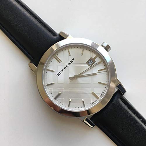  Shop Authentic Burberry The City White Dial Black Leather Strap Watch for Men - BU9008 - Luxxuri