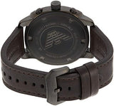  Shop Authentic Emporio Armani Delta Chronograph Brown Dial Brown Leather Strap Dial Watch For Men - AR6055 - Luxxuri