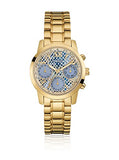  Shop Authentic Guess Mini Sunrise Quartz Blue Dial Gold Steel Strap Watch For Women - W0448L6 - Luxxuri