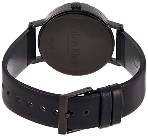  Shop Authentic Calvin Klein Boost Black Dial Black Leather Strap Watch for Men - K7Y214CL - Luxxuri
