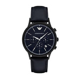  Shop Authentic Emporio Armani Renato Chronograph Quartz Blue Dial Blue Leather Strap Watch For Men - AR2481 - Luxxuri