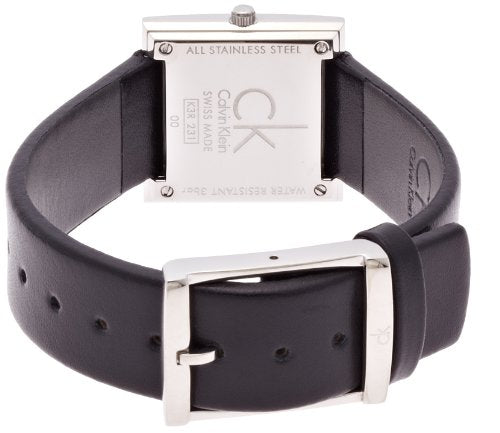  Shop Authentic Calvin Klein Mark Black Dial Black Leather Strap Watch for Women - K3R231C1 - Luxxuri