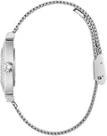 Guess Dream Crystals Silver Dial Silver Mesh Strap Watch For Women - GW0550L1