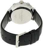  Shop Authentic Calvin Klein High Noon Chronograph White Dial Black Leather Strap Watch for Men - K8M271C6 - Luxxuri
