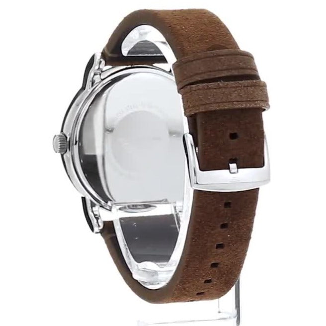  Shop Authentic Emporio Armani Luigi Quartz Gray Dial Brown Leather Strap Watch For Men - AR11070 - Luxxuri