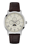  Shop Authentic Guess Delancy Quartz White Dial Brown Leather Strap Watch For Men - W0870G1 - Luxxuri