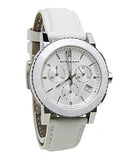  Shop Authentic Burberry City Chronograph White Dial White Leather Strap Watch For Women - BU9701 - Luxxuri