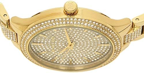  Shop Authentic Michael Kors Slim Runway Crystals Gold Dial Gold Steel Strap Watch for Women - MK3632 - Luxxuri