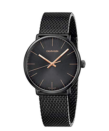  Shop Authentic Calvin Klein High Noon Quartz Black Dial Black Mesh Bracelet Watch for Men - K8M21421 - Luxxuri