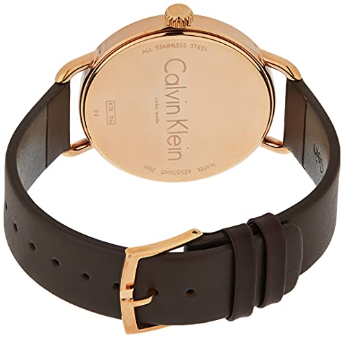  Shop Authentic Calvin Klein Even Silver Dial Brown Leather Strap Watch for Men - K7B216G6 - Luxxuri