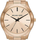  Shop Authentic Michael Kors Slim Runway Three-Hand Gold Dial Gold Steel Strap Watch for Women - MK9122 - Luxxuri