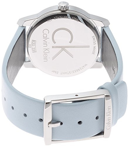  Shop Authentic Calvin Klein City Blue Dial Blue Leather Strap Watch for Women - K2G231VN - Luxxuri