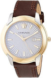  Shop Authentic Versace V-Urban Quartz Grey Dial Brown Leather Strap Watch for Men - VELQ00219 - Luxxuri