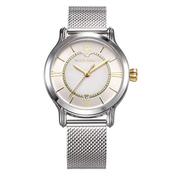  Shop Authentic Maserati Epoca Mother of Pearl Dial Silver Mesh Strap Watch For Women - R8853118504 - Luxxuri
