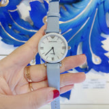  Shop Authentic Emporio Armani Gianni T-Bar Mother Of Pearl White Dial Grey Leather Strap Watch For Women - AR11039 - Luxxuri