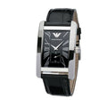  Shop Authentic Emporio Armani Black Dial Black Leather Strap Watch For Men - AR0143 - Luxxuri