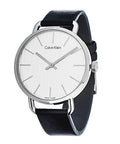  Shop Authentic Calvin Klein Even White Dial Black Leather Strap Watch for Women - K7B211C6 - Luxxuri