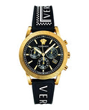  Shop Authentic Versace Sports Tech Chronograph Black Dial Black Rubber Strap Watch for Men - VELT00119 - Luxxuri