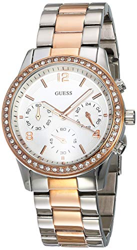  Shop Authentic Guess Mini Spectrum Quartz Silver Dial Two Tone Steel Strap Watch For Women - W0122L1 - Luxxuri