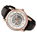  Shop Authentic Emporio Armani Meccanico Silver Skeleton Dial Brown Leather Strap Watch For Men - AR1983 - Luxxuri