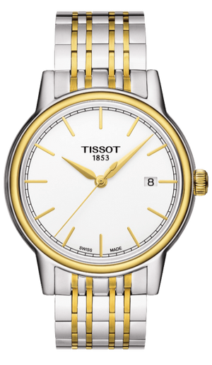  Shop Authentic Tissot T Classic Carson Quartz White Dial Two Tone Steel Strap Watch for Men - T085.410.22.011.00 - Luxxuri