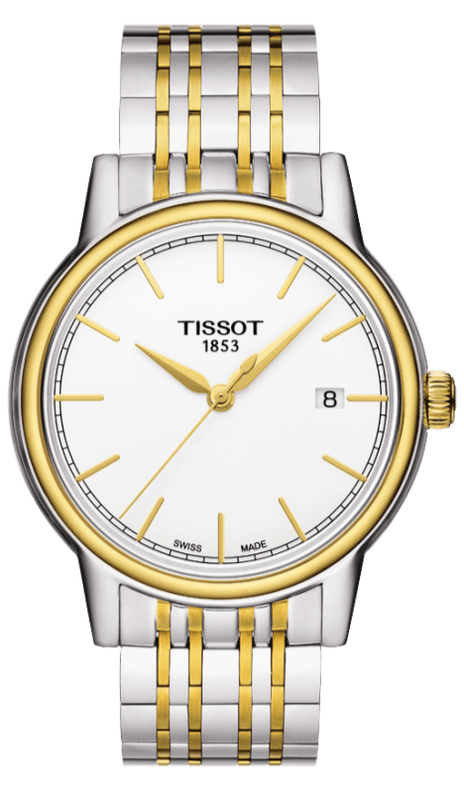  Shop Authentic Tissot T Classic Carson Quartz White Dial Two Tone Steel Strap Watch for Men - T085.410.22.011.00 - Luxxuri